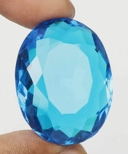 Tanzanite Bleue Ovale 19,20 Carats - Pierre Précieuse Taillée, Pureté Eye Clean, Inde, Neuf Sans Emballage