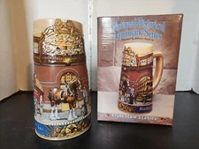 Set of 4 Anheuser Busch Steins National Historic Landmark Series Budweiser NIB