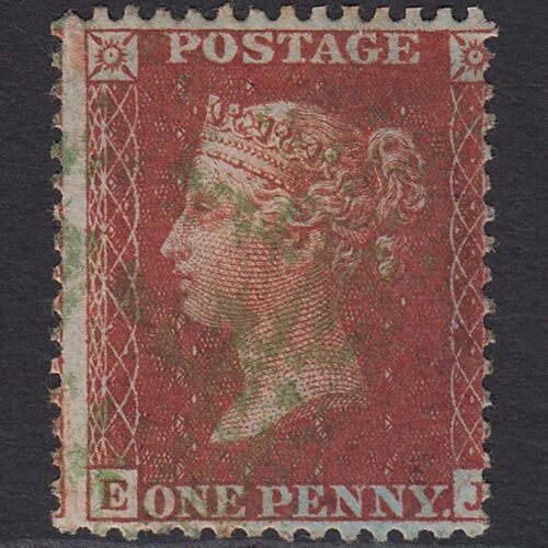 Y11_23 GB QV 1856 1d RED-BROWN PLATE 35 SG29-C8(1) EJ FU GREEN AIRDRIE 17