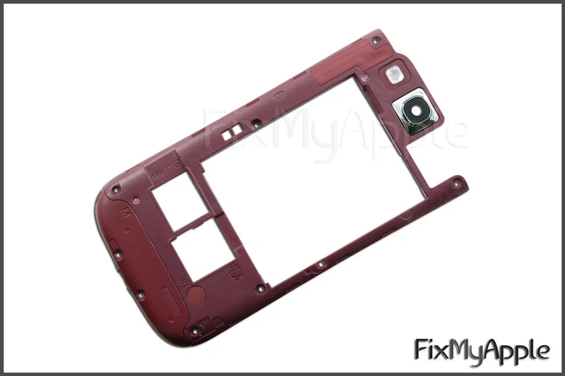 Samsung Galaxy S3 i9300 Red Back Housing Frame Camera Lens Cover Replacement - Image 2 of 4