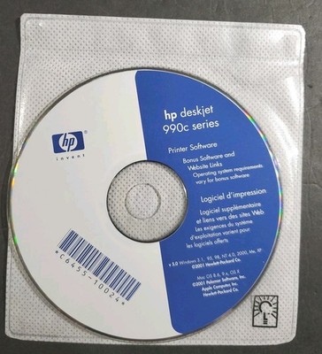 HP Deskjet 990c Series CD Printer Software 2001 Windows & Mac Used See Pictures 