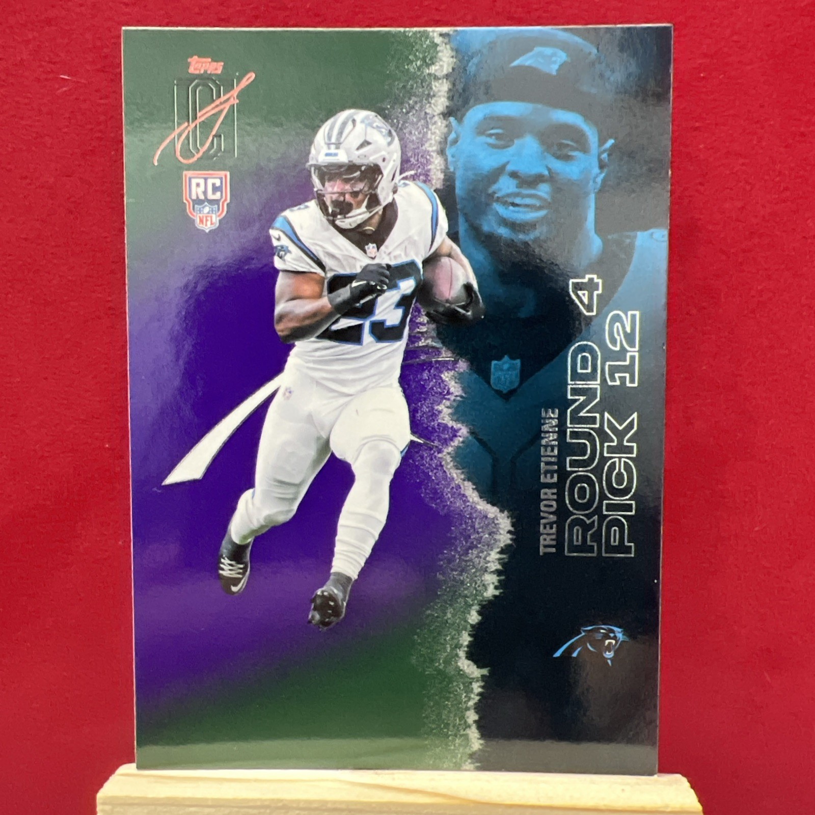 Topps Signature Class Trevor Etienne #179 Green and Purple (RC) Panthers 2025 🏈