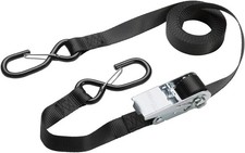 Master Lock Certified Ratchet Strap with S Hook, Black, 5 m