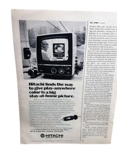 1974 Hitachi Portable Color TV CU-110 Vintage Magazine Print Advertisement Ad