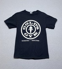 Gold’s Gym Newburgh Middletown T-Shirt Men’s Small Black Logo Graphic Cotton