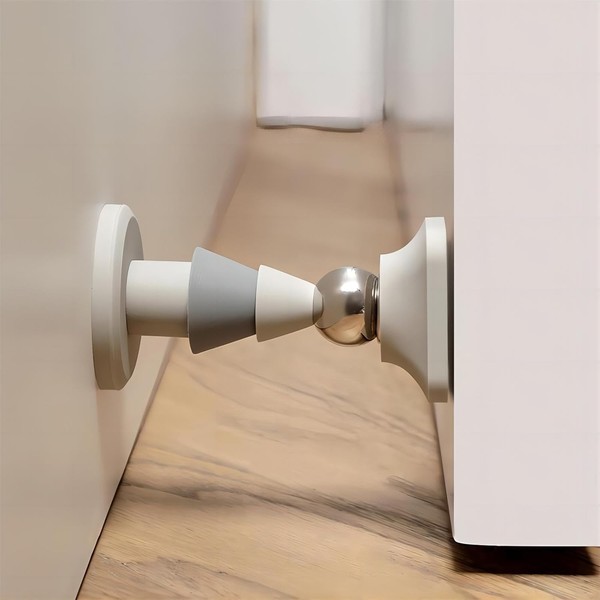 TüRstopper Magnetisch Silikon Ohne Bohren Selbstklebend BodentüRstopper Grau-image
