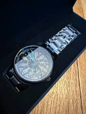 Herren Armbanduhr Skelett-Zifferblatt analog ...