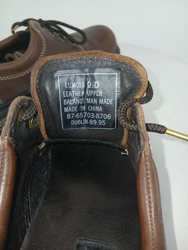 London Underground Grunge Y2K Chunky Platform Shoes Brown Leather Men 9.5M DB5 - Picture 4 of 12