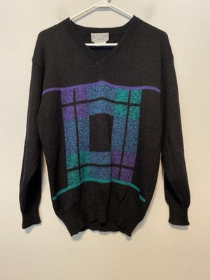 Vintage Joyce Women's V Neck Pullover Sweater, Medium
