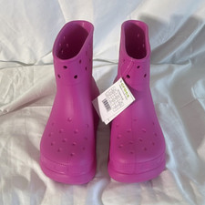 Crocs Classic Crush Boot Womens Pink Ankle Ra...