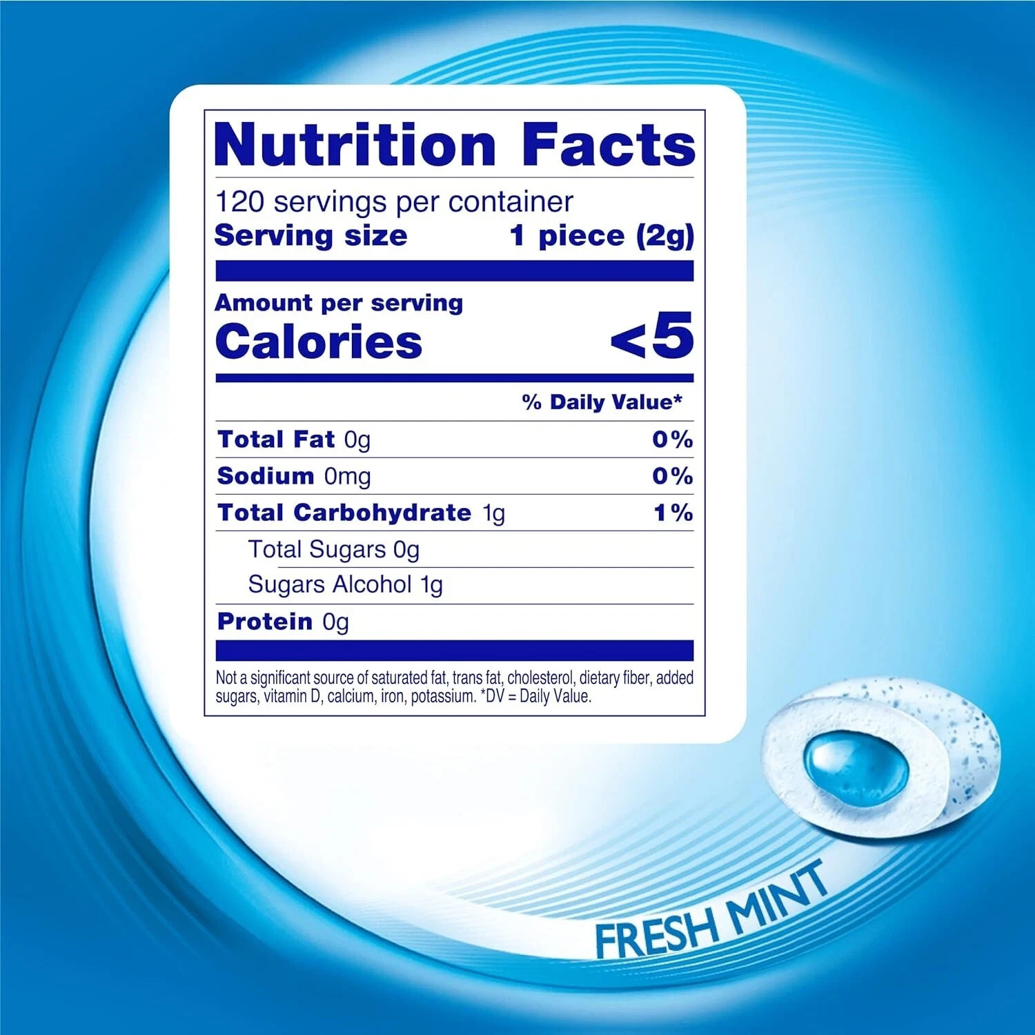 Mentos Pure Fresh Sugar-Free Chewing Gum with Xylitol, Fresh Mint, 120 Piece Bul