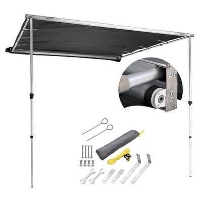 Yescom Semi-Automatic Retractable 6.6'x8.4' Vehicle Awning w/ Blackout Coating