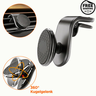 Magnetic Car Phone Holder for Air Vent, 360° Car Smartphone Holder