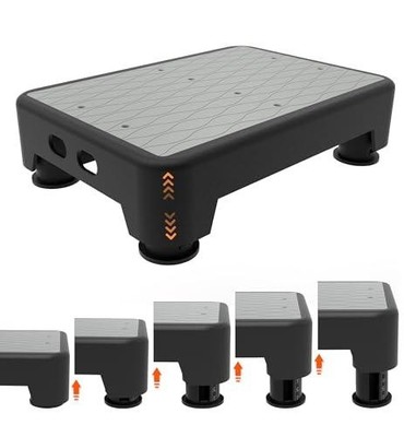 LIFTOZA 5-Level Adjustable Step Stool, 700 LBS Capacity Safety Bed Step for Seni