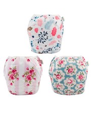 Reusable Baby Girl Swim Diapers 3 Pack - Adjustable Washable for 0-8 Months I...