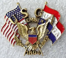 USGA US Golf Association 1894 Lapel Hat Member Pin Pinback