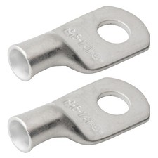 SELTERM 2pcs 8 AWG 1/4" Stud Tinned Copper Wire Lugs, Battery Lugs, Ring Term...