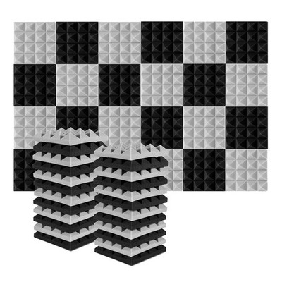 24 StüCk 25 X 25 X 5 Cm Studio-Akustik-Schallschutz-Schaumstoff-Pyramiden-G2992