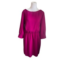 VINCE CAMPUTO pink long sleeve fit and flare mini dress | 14