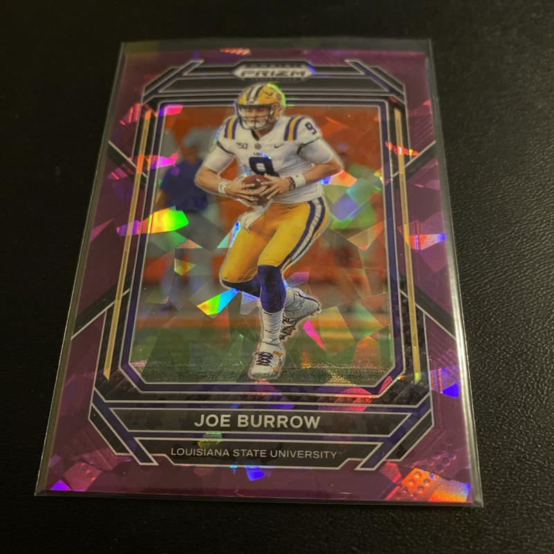 2023 Panini Prizm Draft Picks #52 Joe Burrow Purple Ice Prizm /149 LSU Tigers