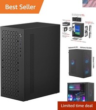 Space-Efficient Micro ATX Case for Ultimate Performance - Black Steel Finish