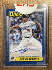 Topps 2025 Series 2 1990  Ben Casparius Dodgers Rookie ON-CARD AUTO #90B2-BCA