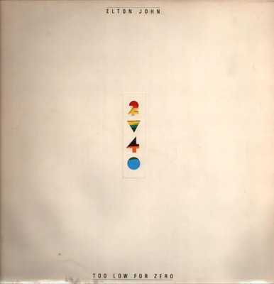 LP Elton John Too Low For Zero DIE-CUT, EMBOSSED NEAR MINT The Rocket Record