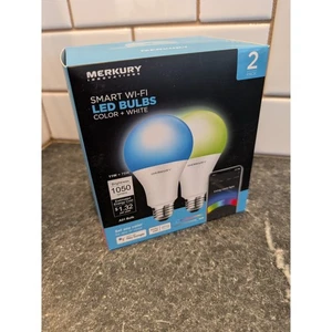 Merkury Innovations Wi-Fi intelligent LED Couleur des ampoules + blanc 2-Pack 75W