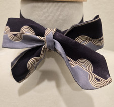 4 Men's Pointed Bow Tie, Geometric Pattern, Multicolor, Self-Tie Style