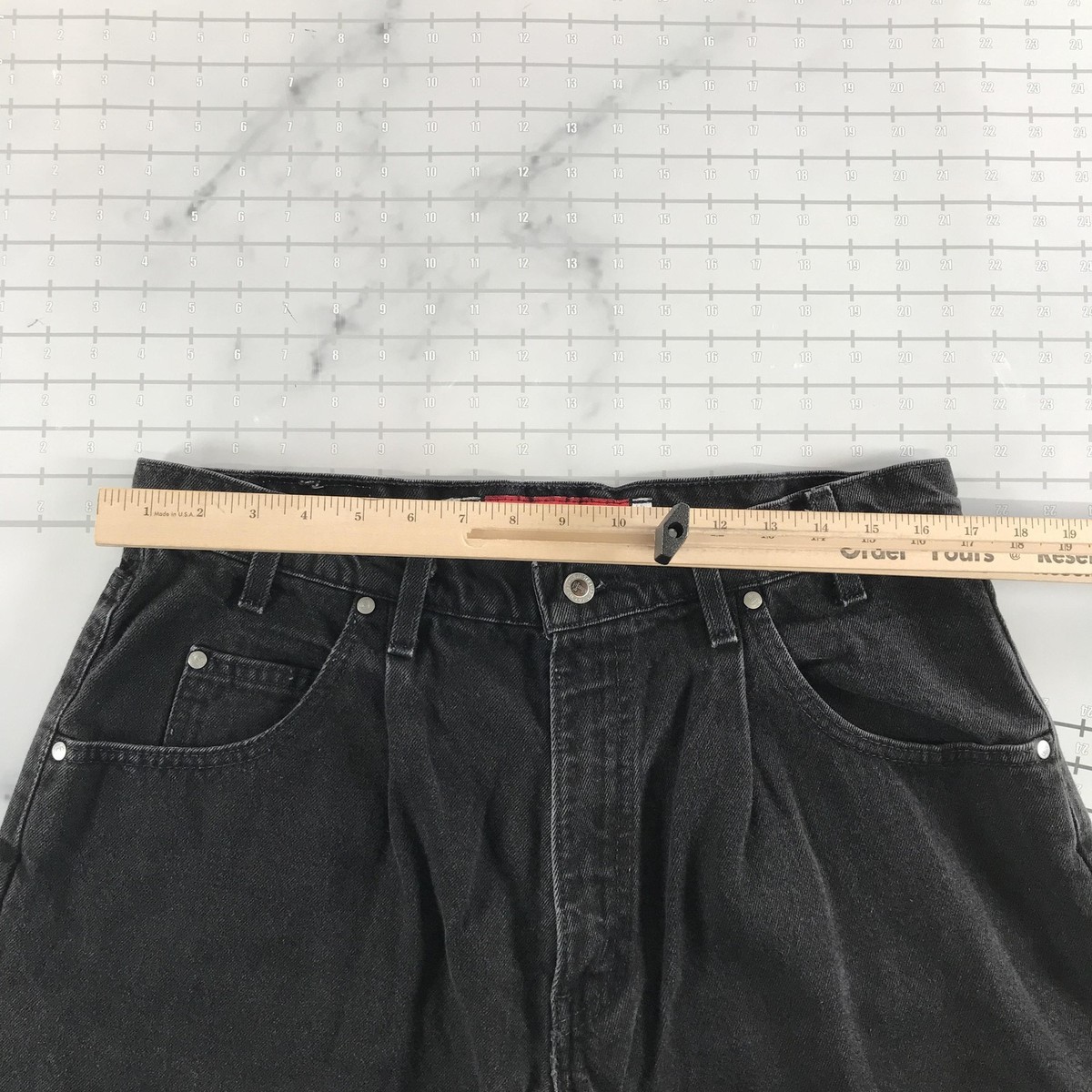 Vintage Levi's Silvertab Loose Shorts Mens 36 Black Denim Bermuda