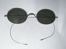 Antique OVAL LENS EARLY WIRE RIM SUN GLASSES ALL ORIGINAL 19th C
