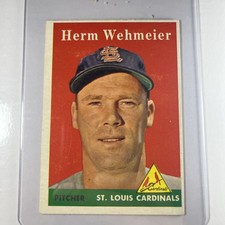 1958 TOPPS HERM WEHMEIER 248 BASEBALL ST. LOUIS CARDINALS