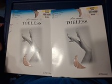 2 Vintage JC PENNEY Sheer Caress PANTYHOSE Porcelain SHORT Control Top TOELESS