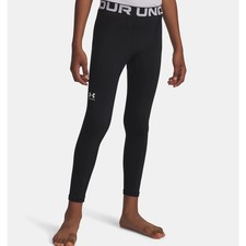 NWT Under Armour UA ColdGear Boys' Leggings in Black size Youth Medium