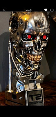 Terminator 2: Judgment Day T-800 Endoskelett Schädel Büste Statue