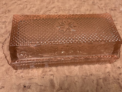 Tiara Butter Dish Stick Pink Excellent