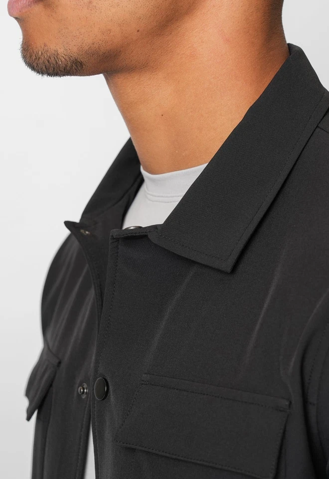 Valere Milano Mens Casual Smart Overshirt Terrace Casuals Jacket Luxe Black New - Image 2 of 4