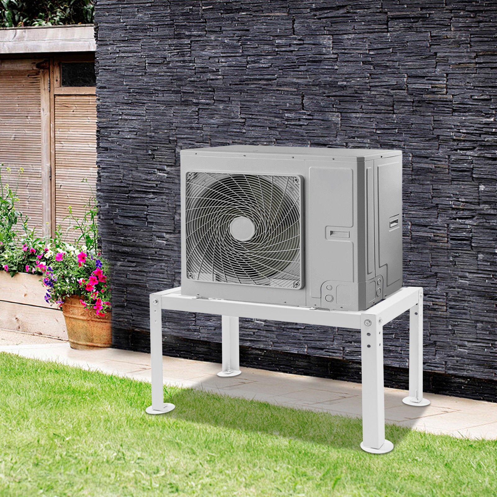 33.8*19.1*17.5in Steel Floor Standing Adjustable Condenser Ground Stand 450lbs