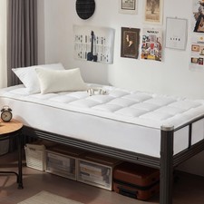 UNILIBRA Twin XL Size Mattress Pad Cooling Rayon from Bamboo, XL, White