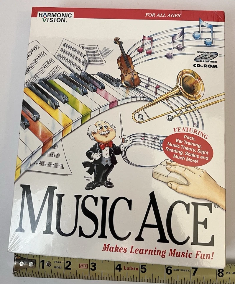 Music Ace Software Windows 3.1 95 Macintosh CD Harmonic Vision New Sealed - Image 4 of 4