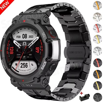 Strap For Huami Amazfit T-Rex 3/2/T Rex Pro/T Rex Stainless Steel Band Bracelet