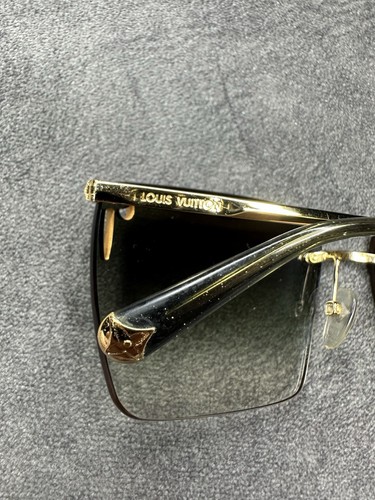 Gafas de sol tintadas LOUIS VUITTONG tono dorado de metal y verde degradado Z0589U - Imagen 2 de 9