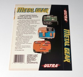 Metal Gear - Originale Nintendo Nes Game Pak VIDPRO Display Card Toys R Us - NUOVO