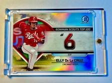 Elly De La Cruz 2023 Bowman Chrome Rookie REFRACTOR RC CARD REDS Top 100 STAR