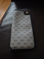 Vintage Gucci GG Supreme Navy Monogram  Sunglasses/Glasses Soft Case Authentic