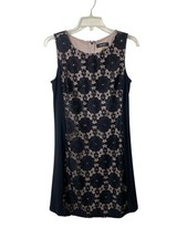 Nine West 4 Black Lace Sleeveless Dress Mini Stretch