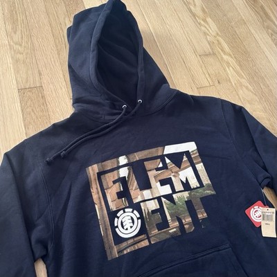 Vintage Element Skatepark Print Hoodie Mens Small USA Made Y2K Deadstock