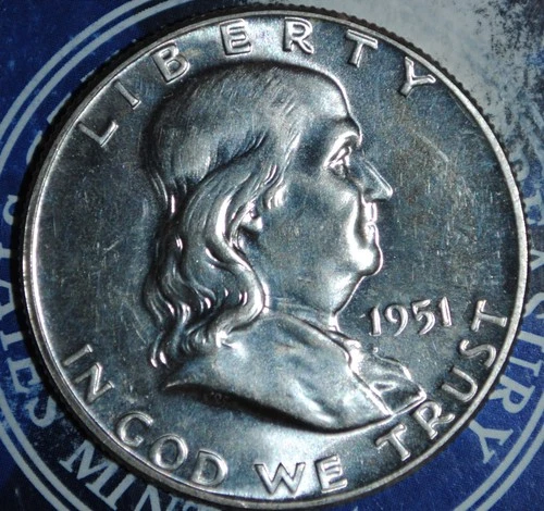 1951 Proof Franklin Half Dollar Impaired Proof {{{3C51