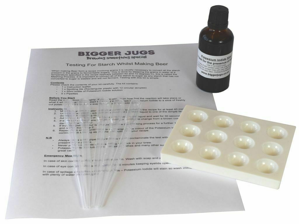 Starch Testing Kit For All Grain Homebrew Beer Making Brewing Bigger Jugs
