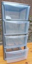 Plastic 4 Drawer Tower portable